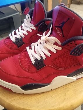 Red Jordan Flight High-Top Sneakers